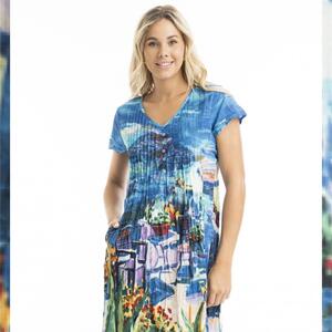 Orientique Santorini Dress was $99, on sale now $89
100% Organic Cotton
Sizes: 10, 12, 14, 16, 18, 20

Description: Add colour and personality to your summer wardrobe with our vibrant easy fit dresses! Featuring a flattering v-neckline, chic pleats at the bust, colourful prints, and short sleeves, this piece offers a stylish solution for any occasion. Your new go-to summer dress!
* Cotton Voile
* Cold handwash
* V-neckline
* Cap sleeves

🇮🇳 Country of Origin: India

🛍️ Orders over $100 receive free postage. Orders placed before midday will be sent same day, order received after midday will be posted the following day. 

🎁 First 15 orders received an Orientique Cotton Bag, be quick these will sell out fast!

💻 https://www.divalinas.com.au/buy/dresses/orientique-santorini-dress